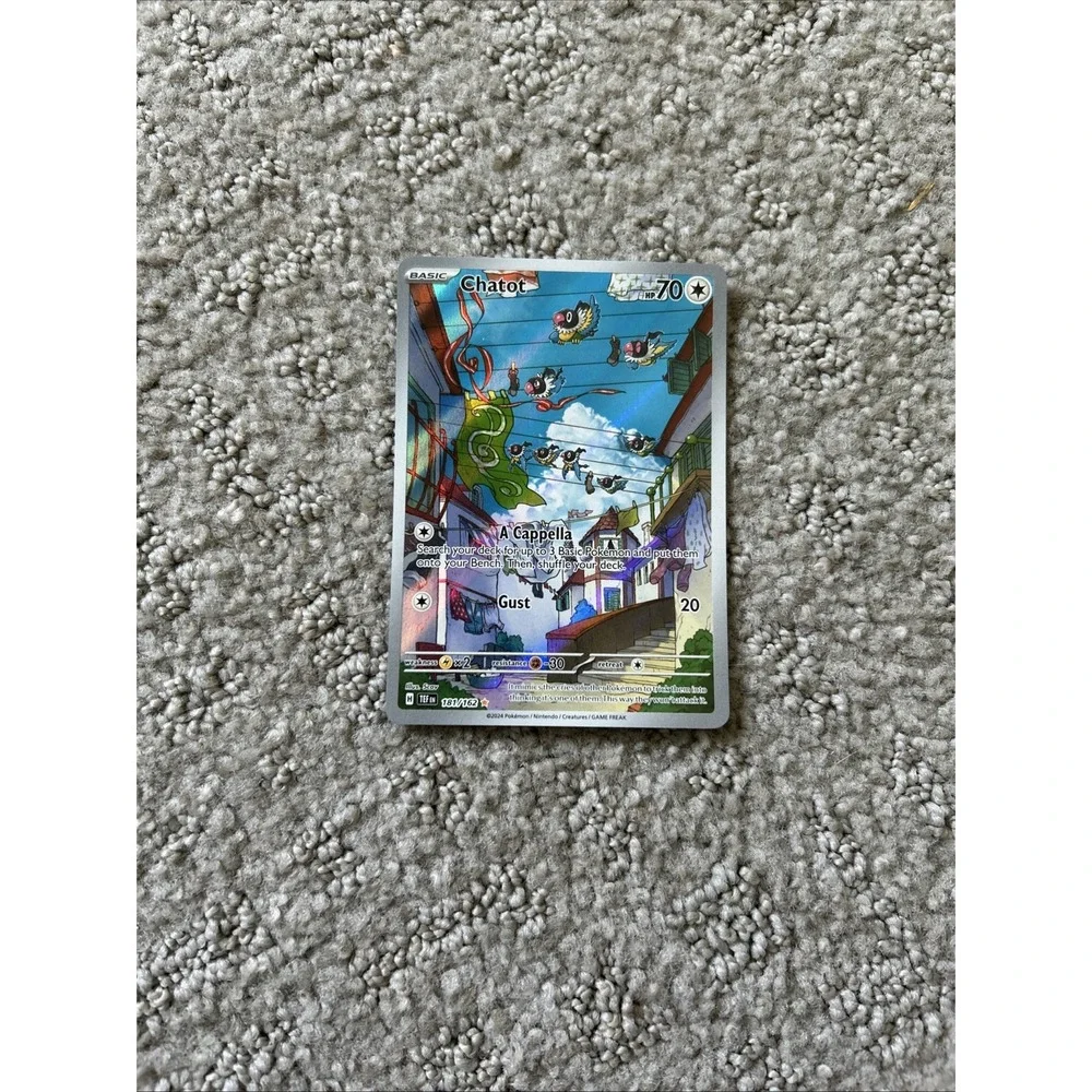 Chatot 181/162 Illustration Rare Temporal Forces Pokemon Near Mint